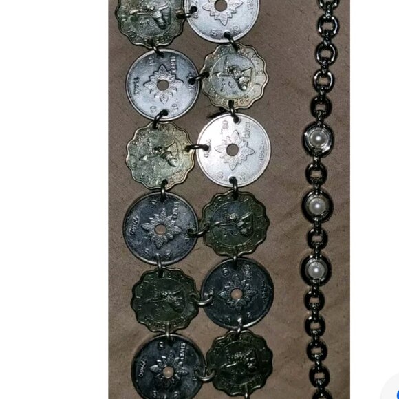 7 Vintage Silver Tone 7' Bracelets - Picture 4 of 4